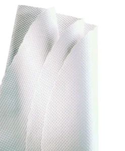Tafelkleed papier damast wit op rol van 100 meter_Matfer